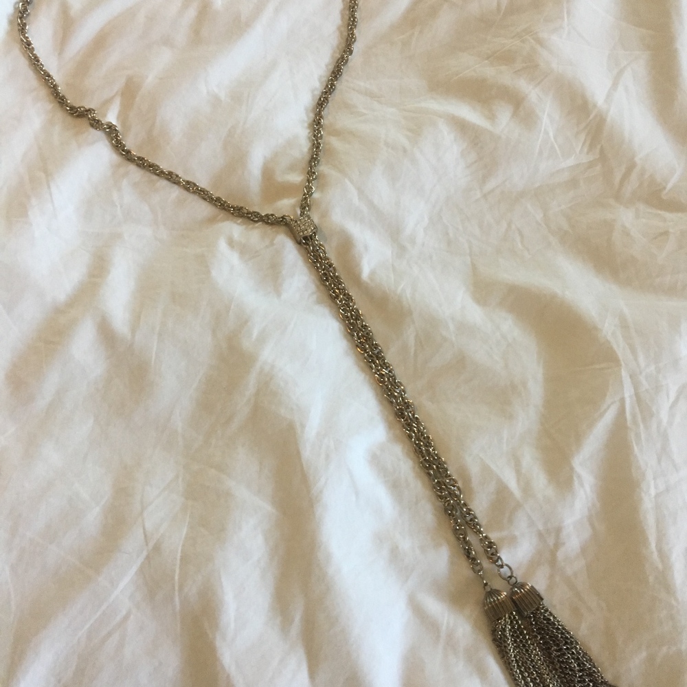 Long Gold Tassle Necklace